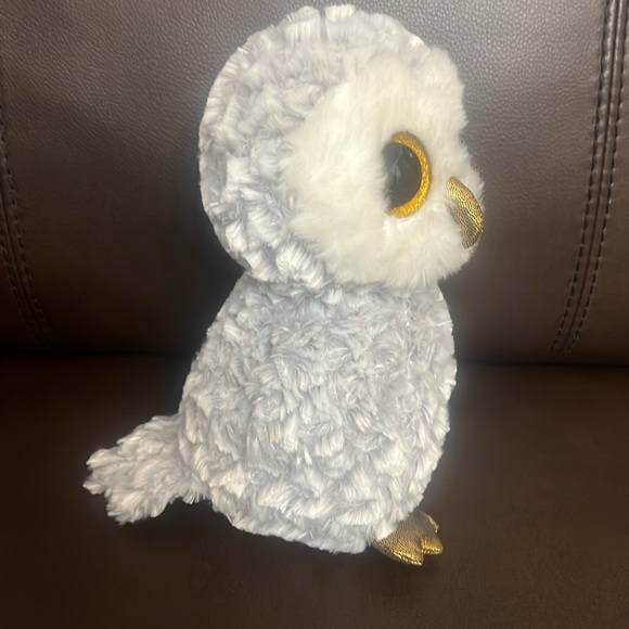 Beanie boos Ty owl owlette April 20th owl cute new owl golden sparkly eyes - Picture 6 of 10
